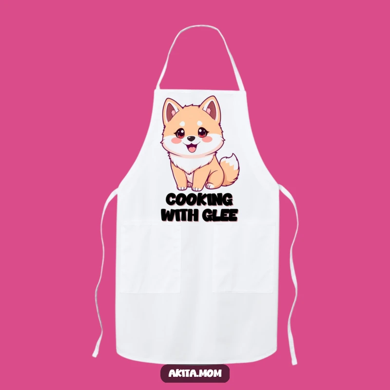 Funny Akita Apron: Eager Chef Wear, Humorous Kitchen Gift
