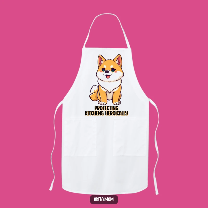 Funny Akita Hero Apron: Cook with Courage, Gift for Akita Chefs