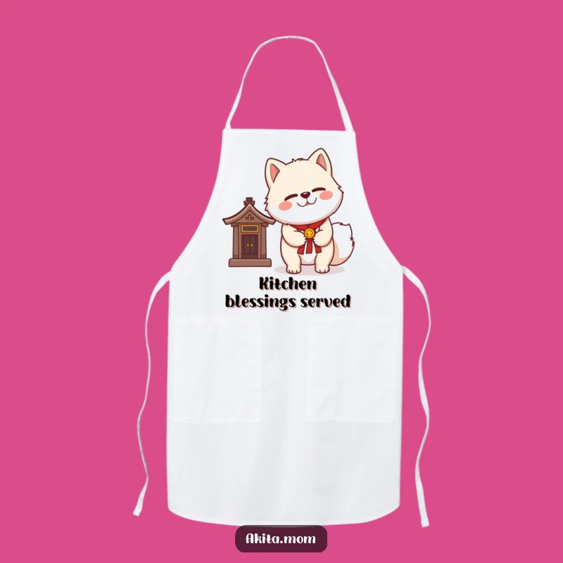 Funny Kawaii Akita Apron: Kitchen Blessings, Perfect Funny Gift!