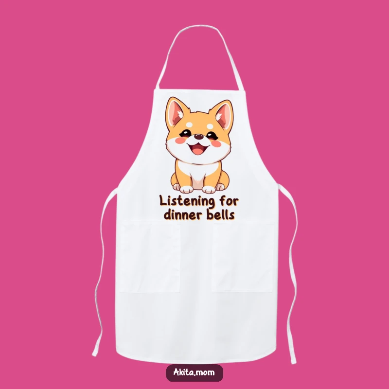 Funny Kawaii Akita Joyful Listener Apron - Kitchen Gift