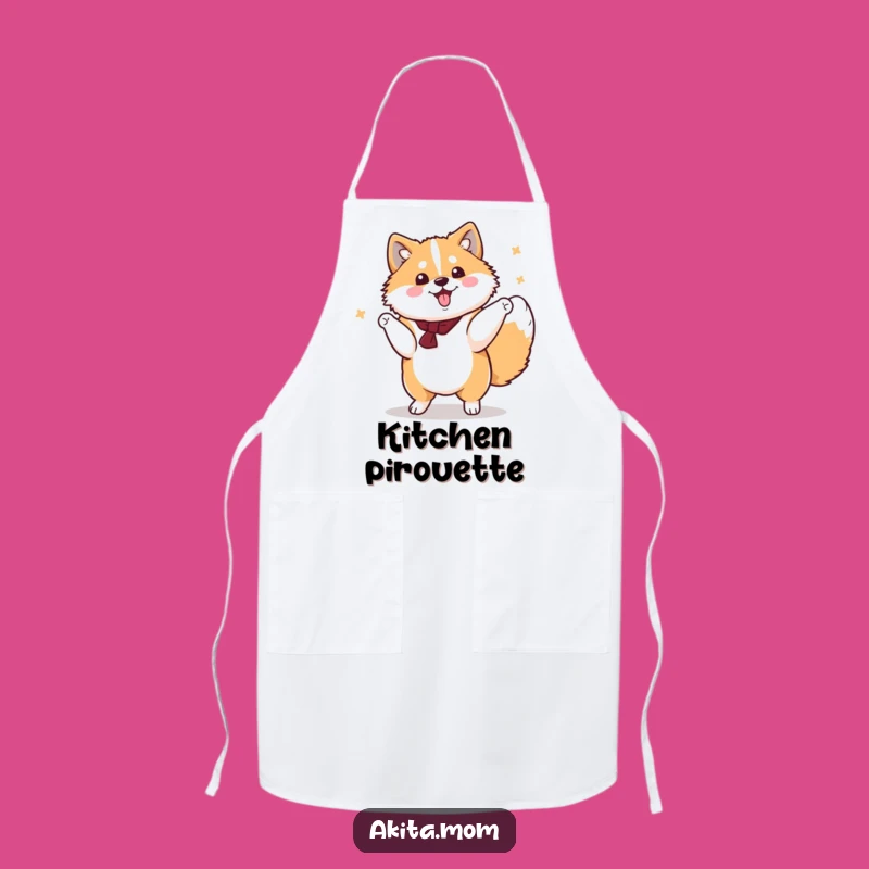 Kitchen Dance: Funny Kawaii Akita Spin Apron