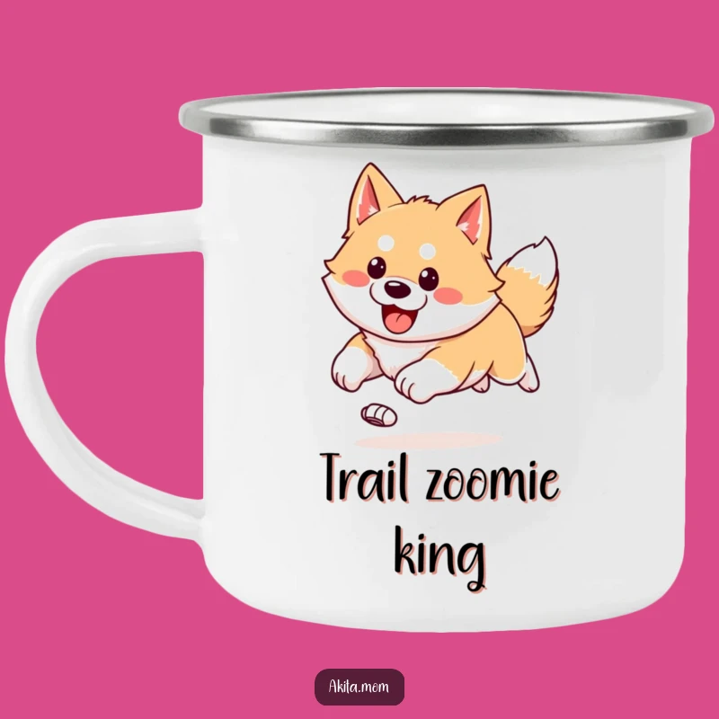 Funny Kawaii Akita Camp Mug: Adventure Fuel, Perfect Funny Gift!