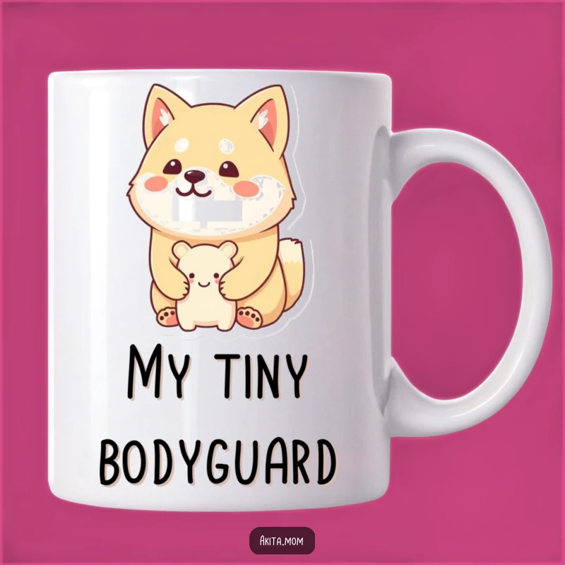 Funny Kawaii Akita Guard Dog Mug: Loyal & Hilarious, Perfect Funny Gift!
