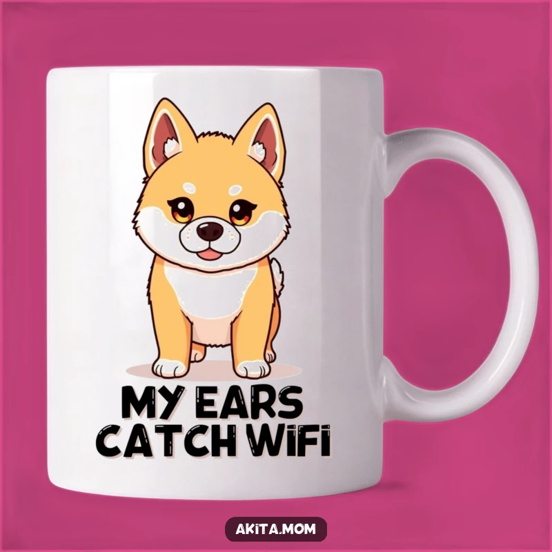 Funny Kawaii Akita Mug: Proud Dog Gift for Akita Lovers