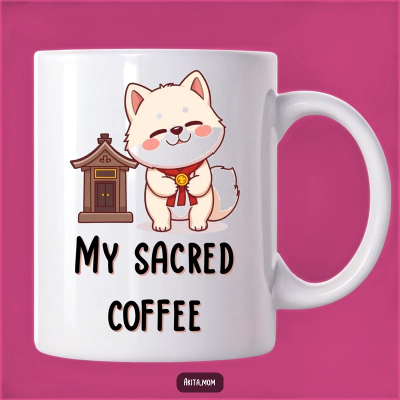 Funny Kawaii Akita Shrine Mug: Wise & Witty, Perfect Funny Gift!