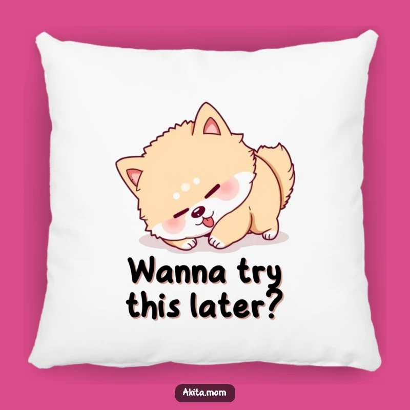 Funny Akita Roll Over Pillow: Comfy & Hilarious Dog Lover Accent