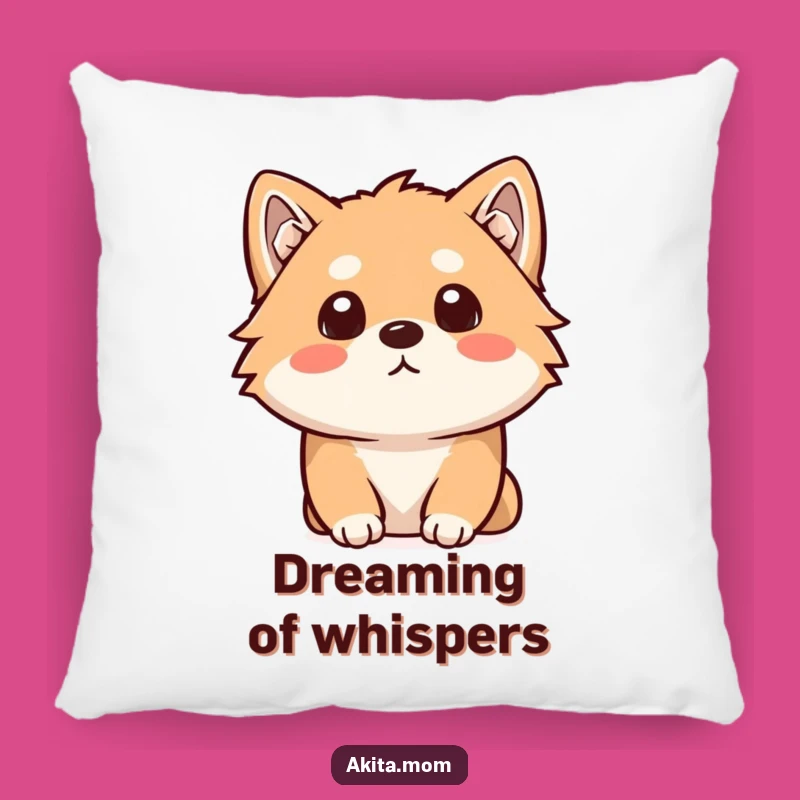 Funny Kawaii Akita Pillow: Cozy Curious Canine Cushion