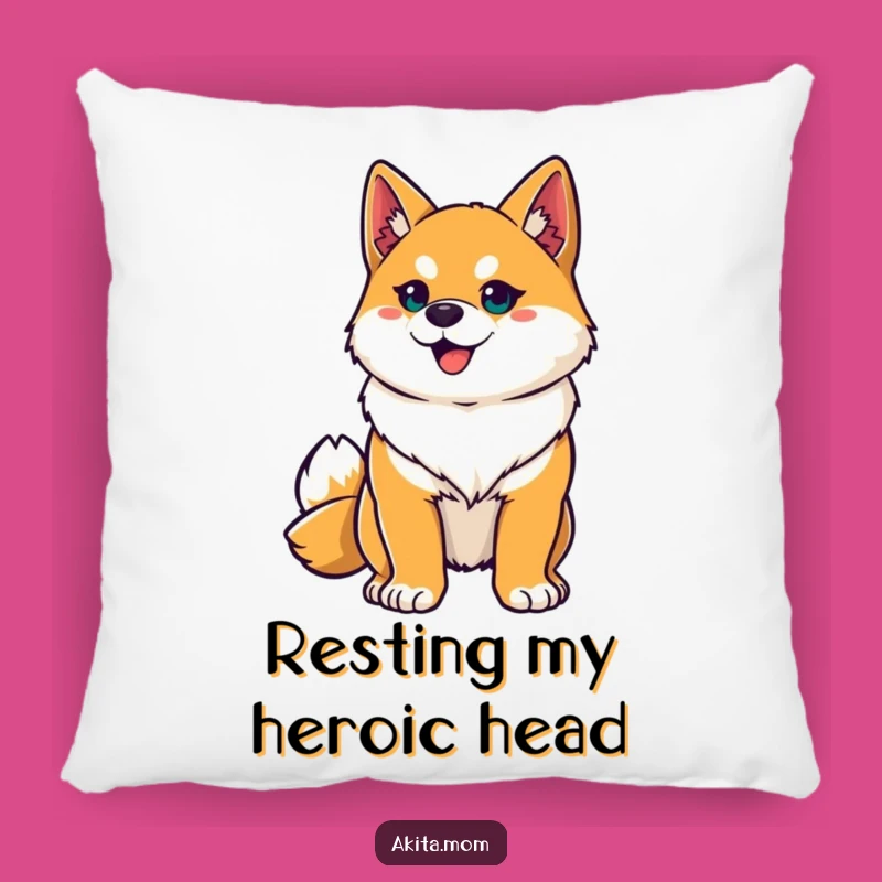 Funny Akita Hero Pillow: Cozy Comfort & Canine Charm Gift