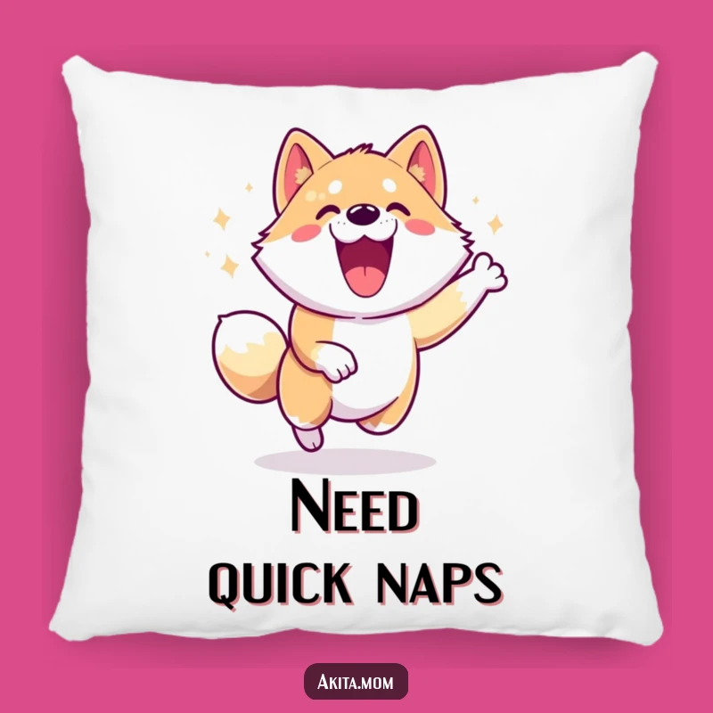 Soft Akita Zoomie Pillow: Comfy & Energetic Accent