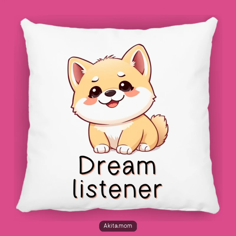 Soft Funny Akita Upward Pillow - Cozy Puppy Accent Gift