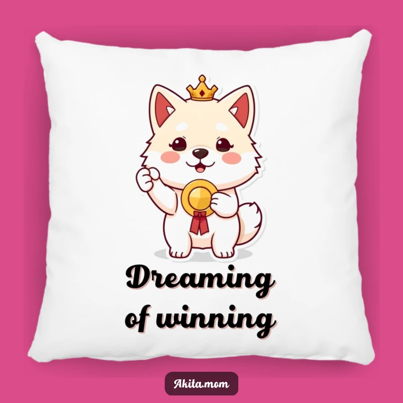 Soft Proud Akita Prize Pillow: Comfy & Celebratory Accent