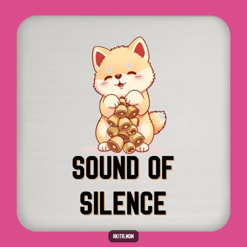 Funny Akita Bell Balance Coaster - Cute Puppy Table Protector Gift