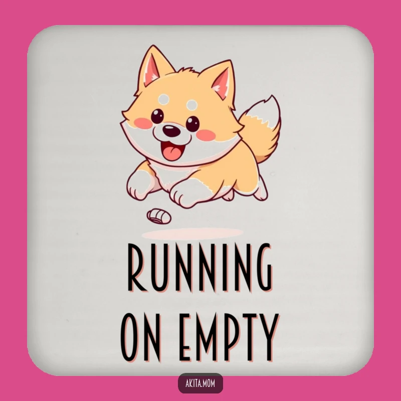 Funny Kawaii Akita Coaster Set: Protect with Speed, Perfect Funny Gift!