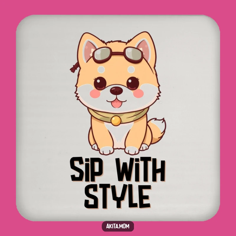 Funny Kawaii Akita Accessory Coasters: Protect Surfaces with Style