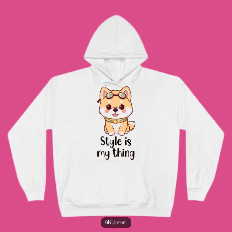 Cozy Funny Kawaii Akita Accessory Hoodie: Warmth with Flair