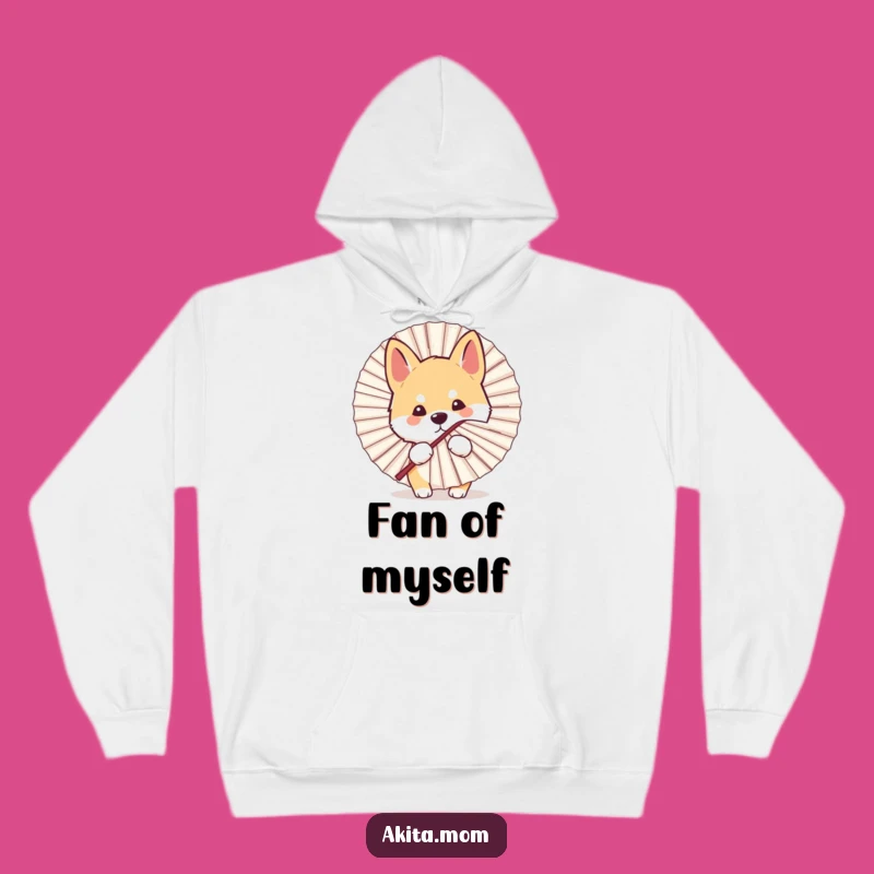 Cozy Funny Kawaii Akita Dog Peeking Fan Hoodie - Warmth & Playful Mystery Gift!
