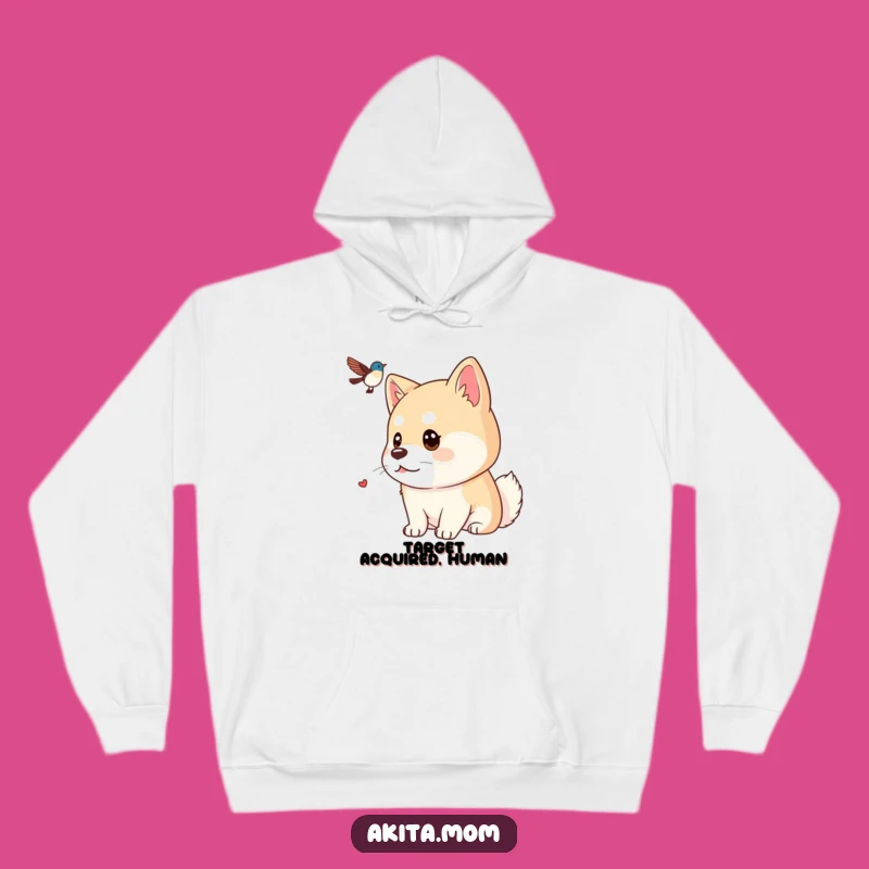 Cozy Funny Kawaii Akita Hoodie: Focused Bird Watching Sweatshirt, Perfect Gift for Outdoorsy Types