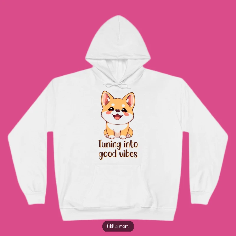 Funny Kawaii Akita Joyful Listener Hoodie - Cozy Dog Lover Gift