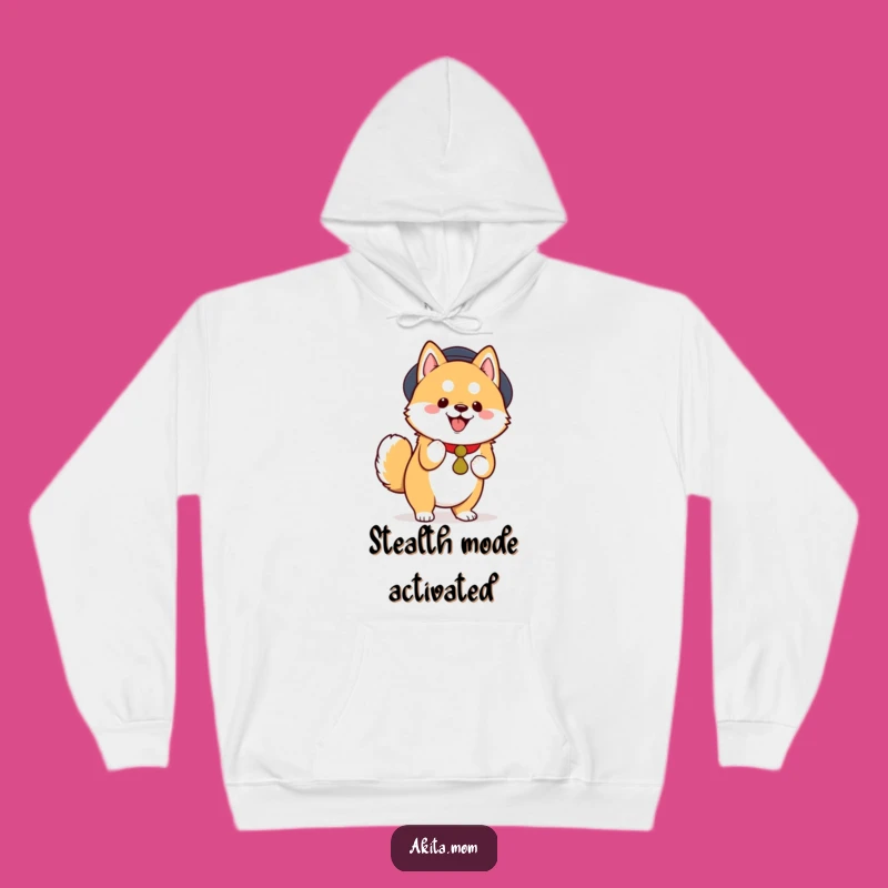 Funny Kawaii Akita Tiptoe Joy Hoodie - Cozy Pet Lover Gift