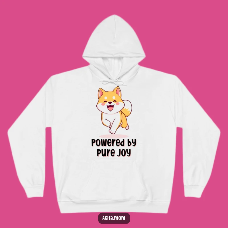 Cozy Funny Kawaii Akita Hoodie: Energetic Trotter, Warm & Humorous Gift Idea