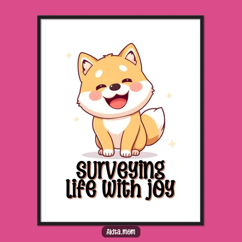 Funny Free Printable Wall Art: Akita Survey, Downloadable Dog Art