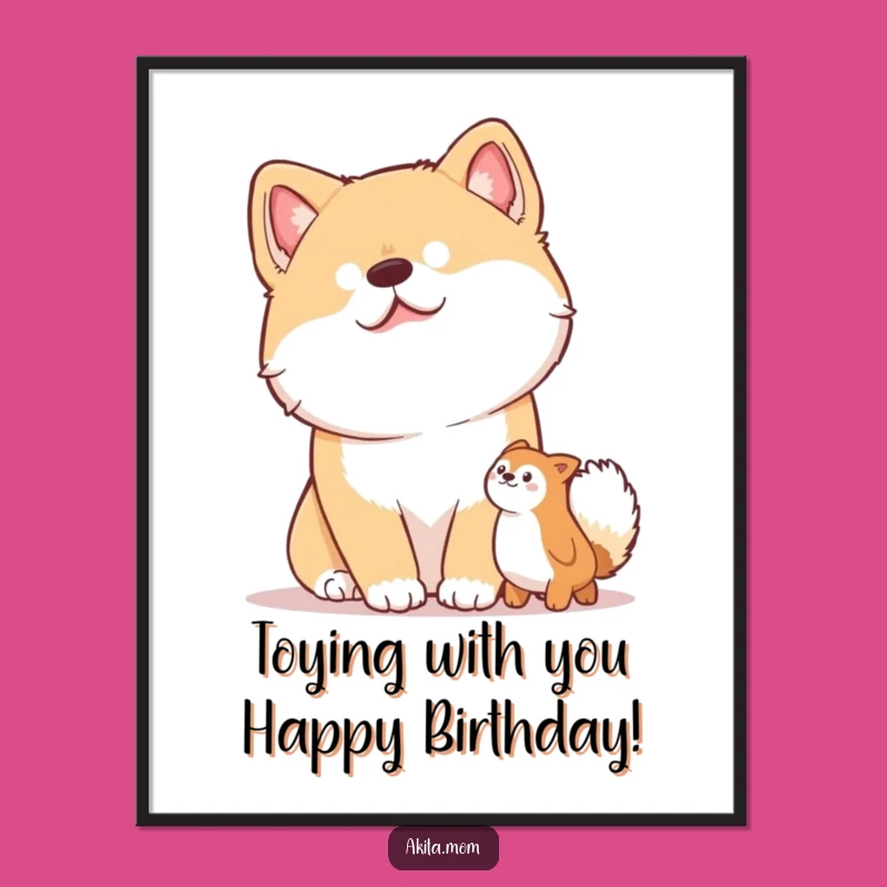 Funny Free Printable Wall Art: Curious Akita Decor, Unique Downloadable Art