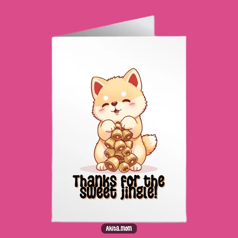Free Printable Thank You Card: Funny Akita Cub Thanks - Sweet Downloadable Gift