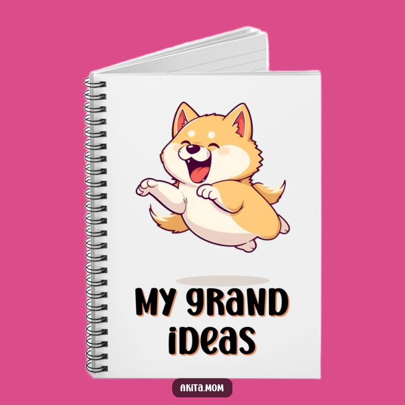 Funny Akita Leap Notebook: Playful Pup Journal - Perfect Gift