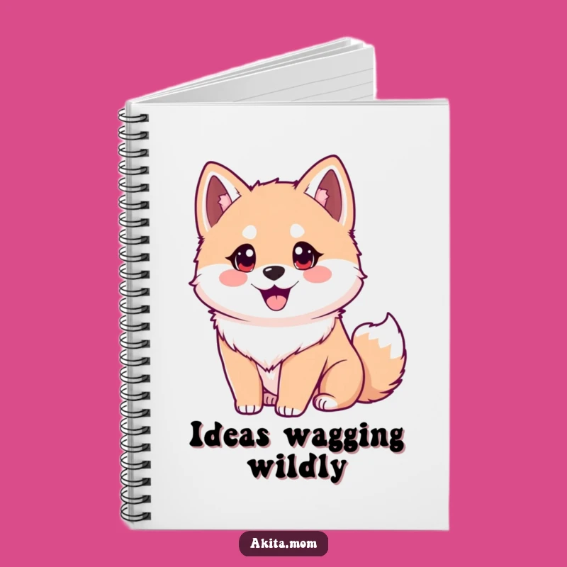 Funny Akita Notebook: Eager Dog Journal, Humorous Gift for Note-Takers