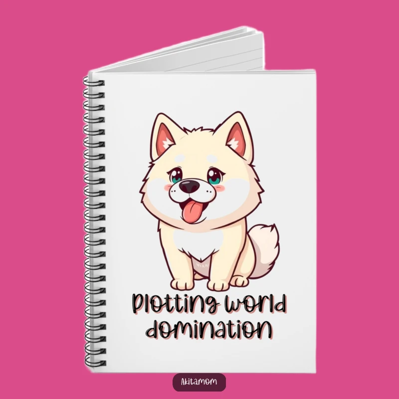 Funny Akita Notebook: Energetic Dog Journal, Humorous Gift for Writers & Students