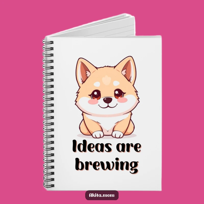 Funny Kawaii Akita Observing Notebook: Journal for Smart Ideas Gift!