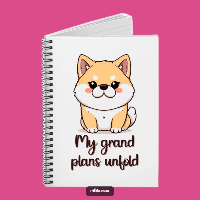 Funny Kawaii Akita Notebook: Dignified Dog Journal, Perfect for Akita Fans' Notes