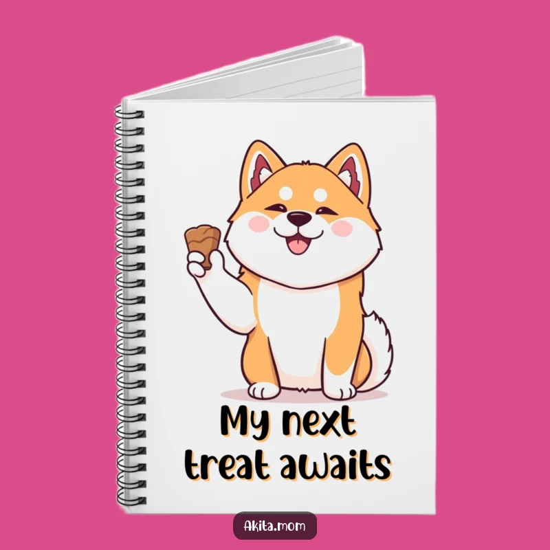 Funny Kawaii Akita Notebook: Happy Treat Dog Journal, Perfect Humorous Gift for Writers