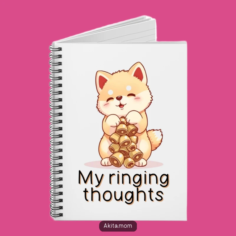 Funny Akita Bell Balance Notebook - Puppy Diary Gift for Notes