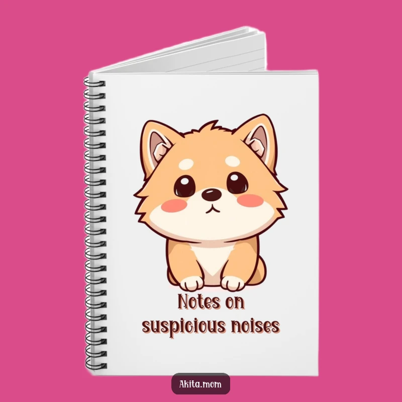 Funny Kawaii Akita Notebook: Curious Dog Journal