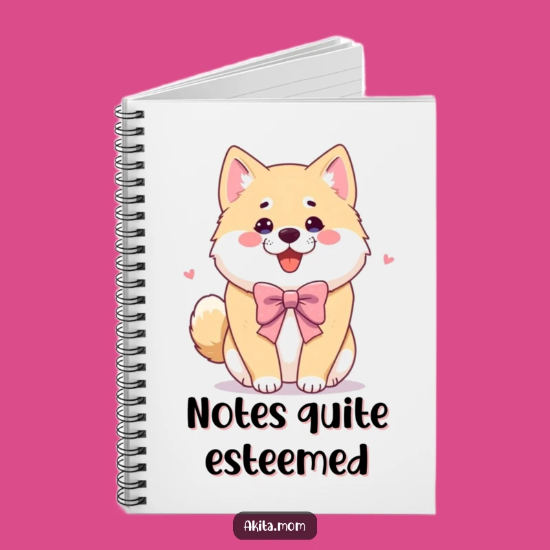 Funny Akita Notebook: Bowing Dog Journal, Humorous Gift for Writers