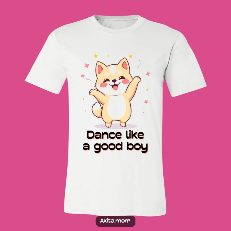 Funny Kawaii Akita Dance T-Shirt: Wear Your Joy with This Happy Dog Tee