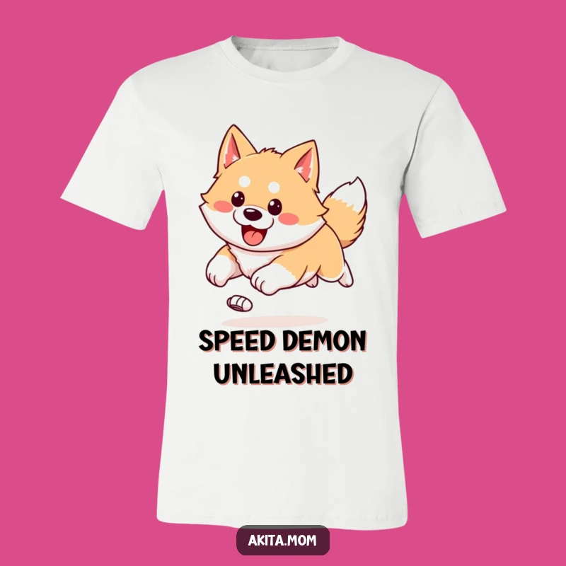 Funny Kawaii Akita Running T-Shirt: Unleash Your Fun, Perfect Funny Gift!