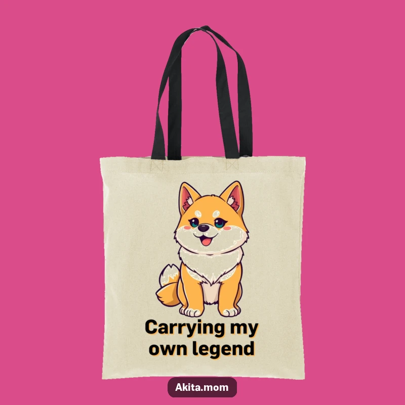 Funny Akita Hero Tote Bag: Carry Your Essentials with Pride