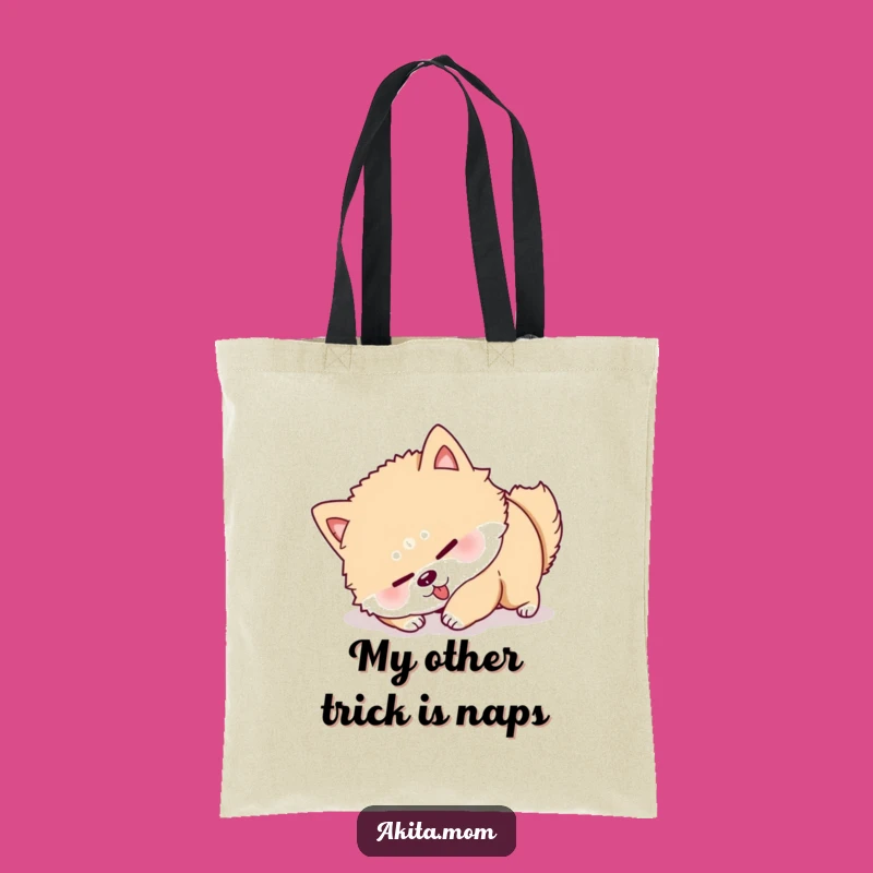 Funny Akita Roll Over Tote Bag: Carry Your Laughs in Style