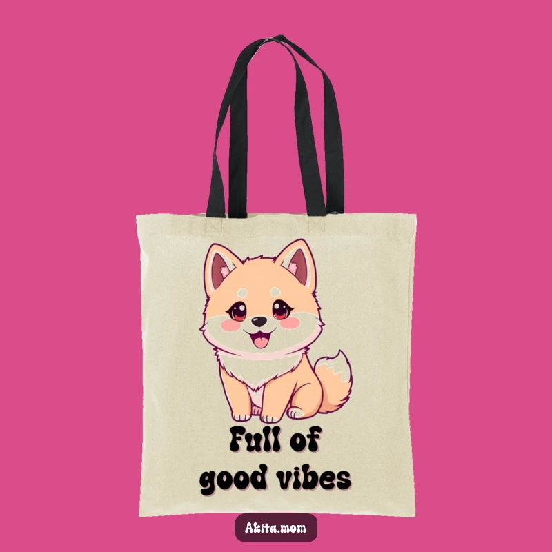Funny Akita Tote Bag: Eager Dog Carrier, Chic and Humorous Gift
