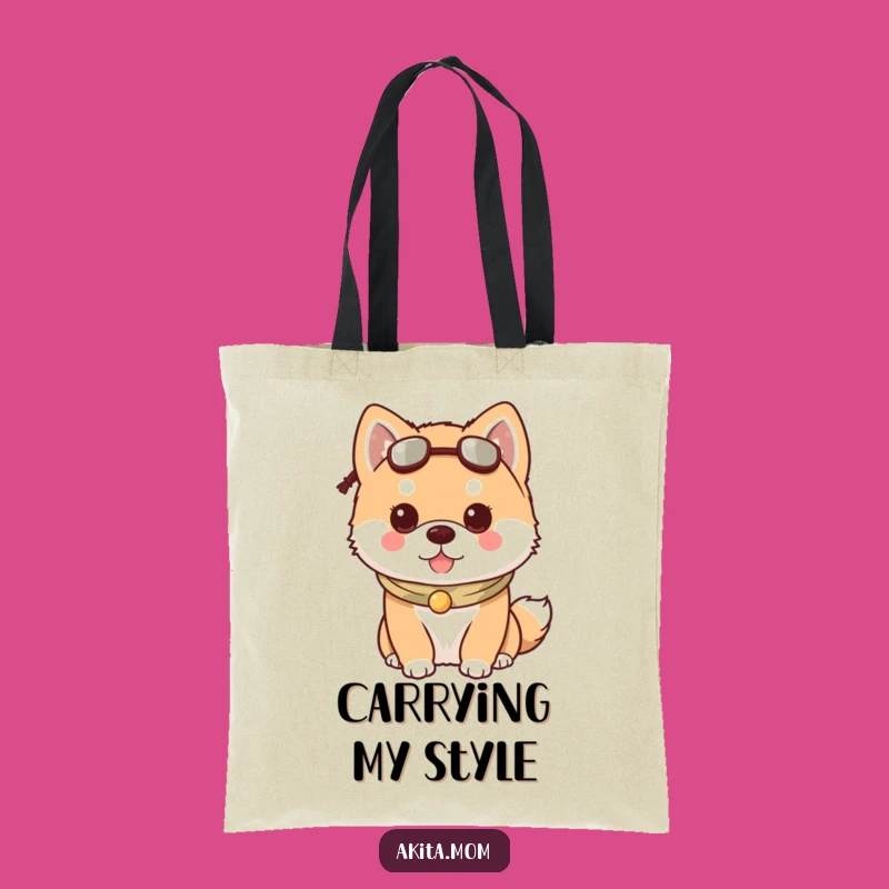 Funny Kawaii Akita Accessory Tote Bag: Carry Your Style