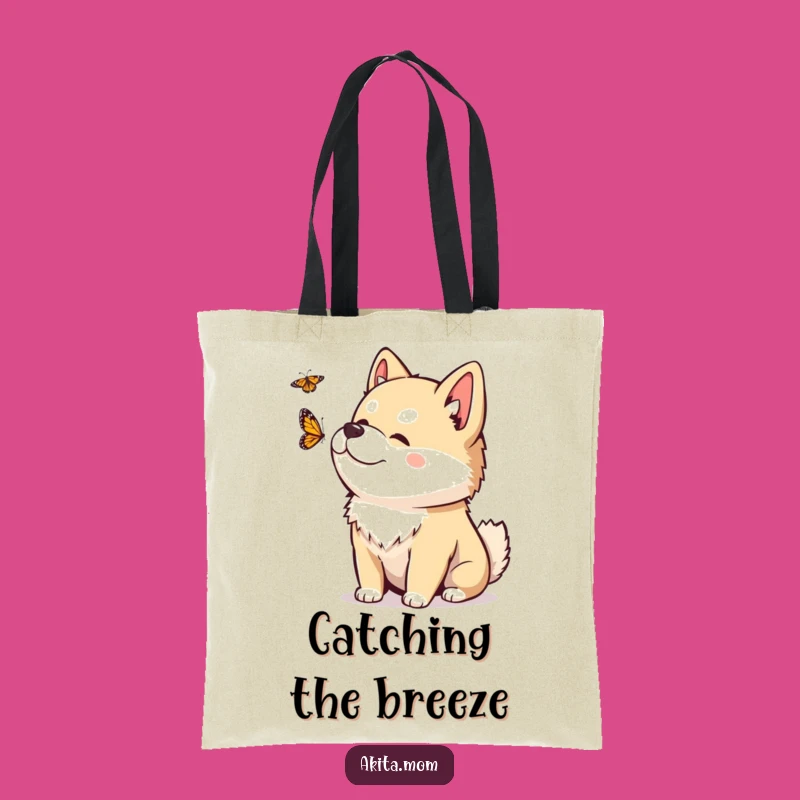 Funny Kawaii Akita Tote Bag: Carry Nature's Charm, Perfect Funny Gift!