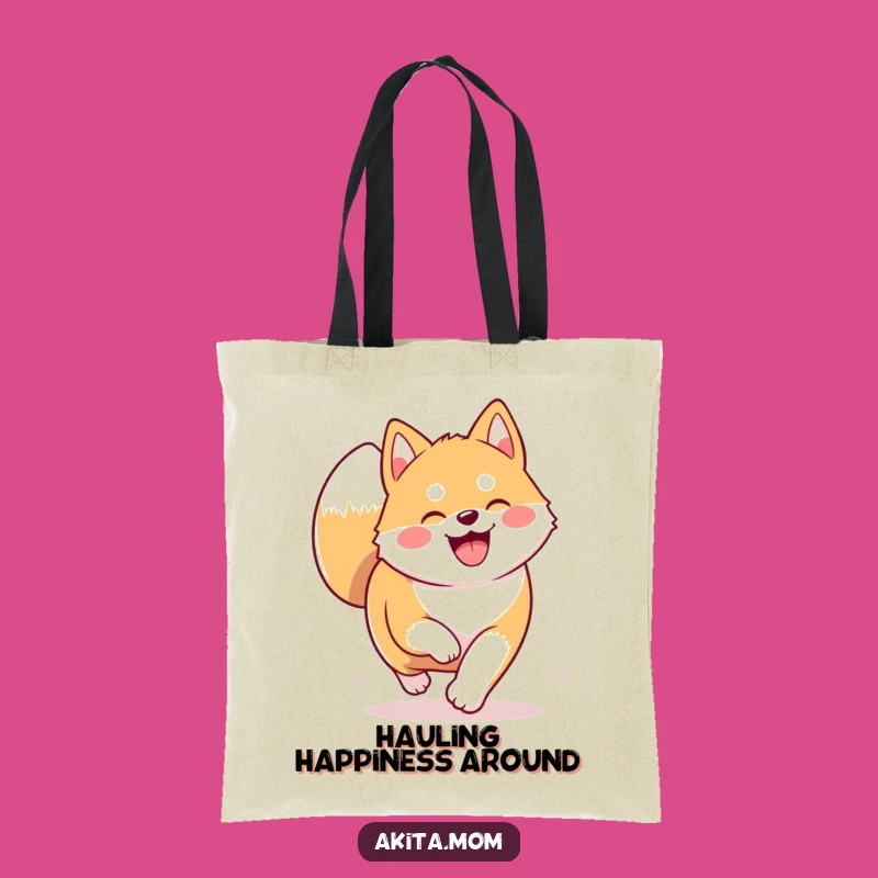 Funny Kawaii Akita Tote Bag: Joyful & Practical Canine Carryall